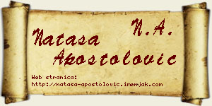 Nataša Apostolović vizit kartica